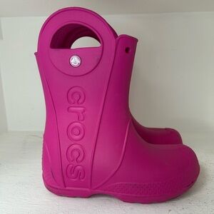 CROCS Fuchsia Kids' Rain Boots